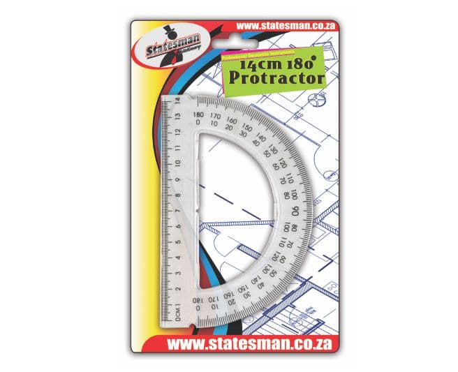 180 degree protractor statesman stationery